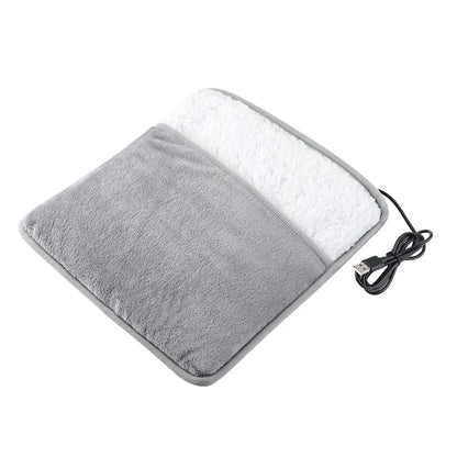 Cozy Electric Foot Heater Mat | Soft Plush | USB Powered