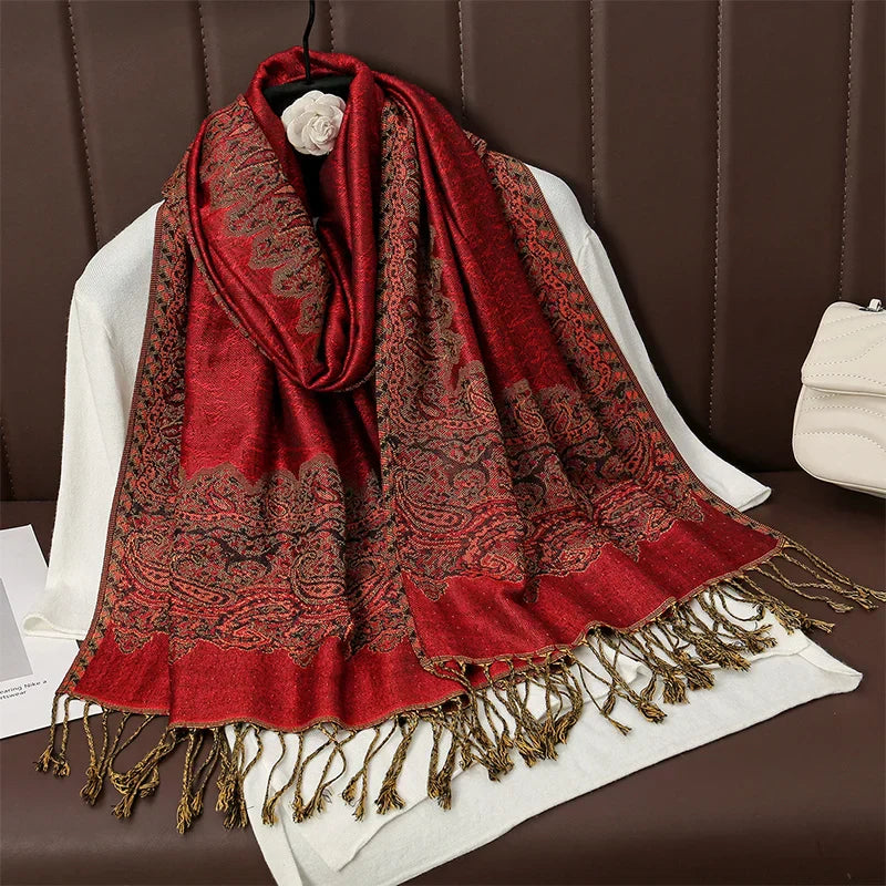 Soft Cashmere Women's Scarf Luxury Warm Print