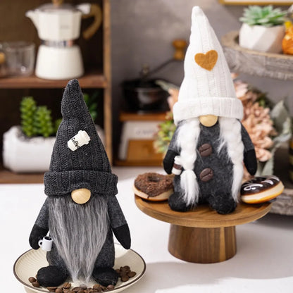 Cozy Nordic Coffee Gnome Figurines - Home Decor