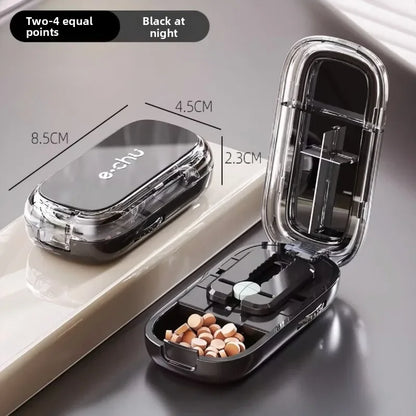 Compact Travel Pill Box Cutter Container - Befez