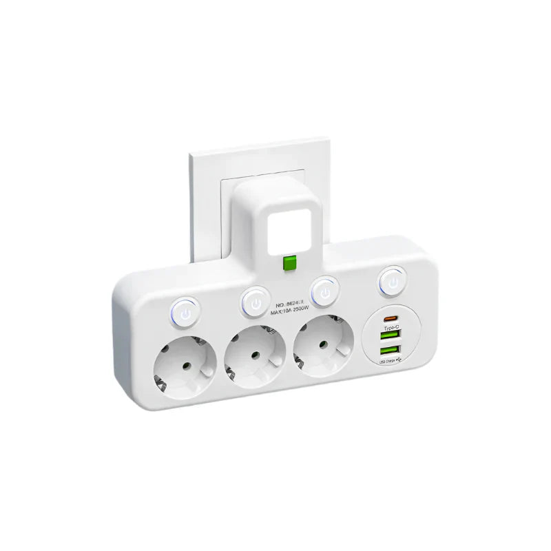 Premium Power Strip with USB and Type-C Outlets