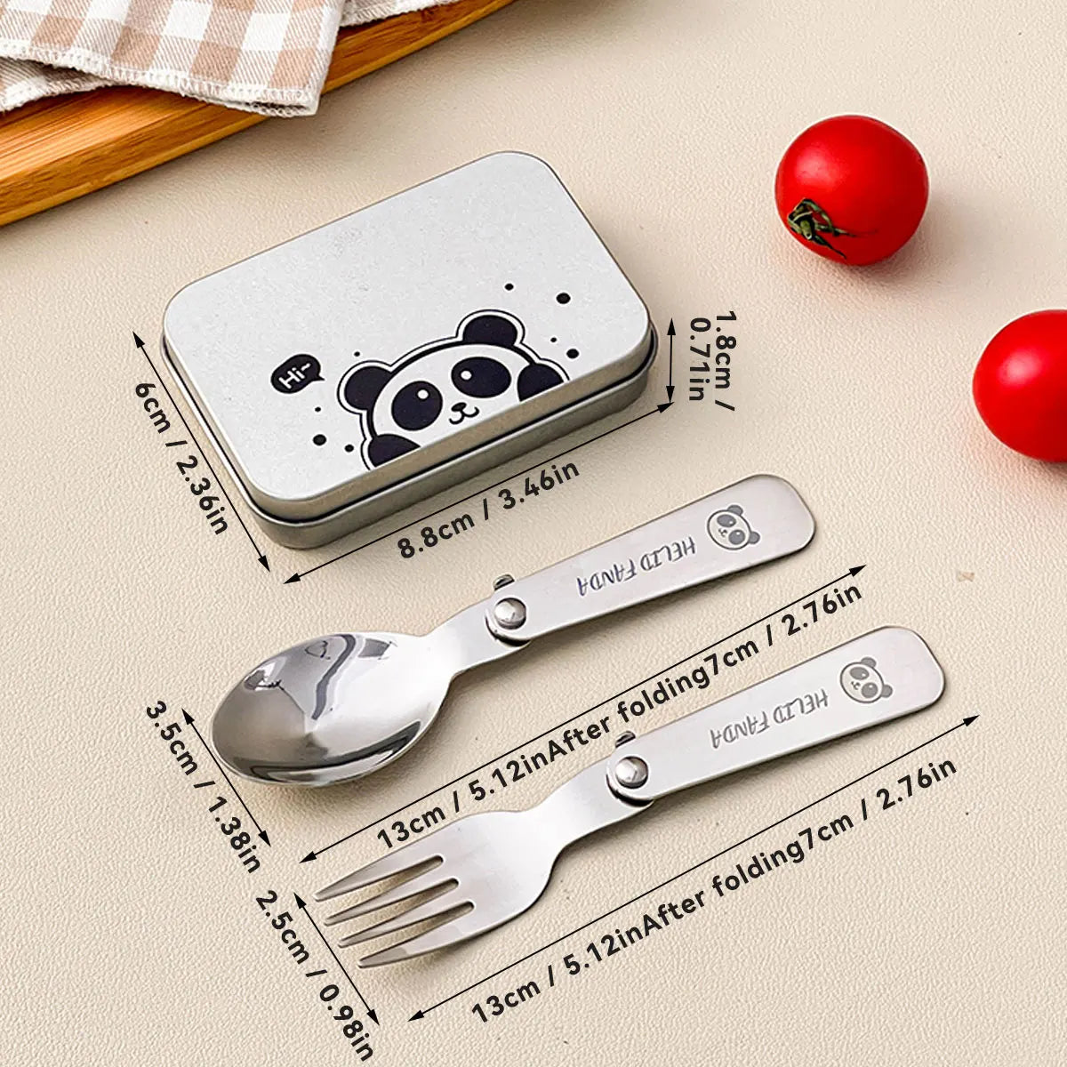 Portable Outdoor 3-Piece Stainless Steel Camping Utensils