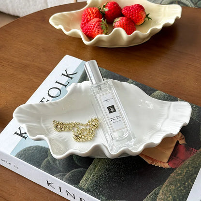 White Porcelain Seashell Dish