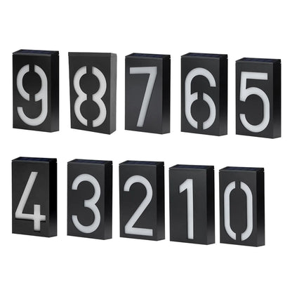Outdoor Solar Powered House Number Lamp