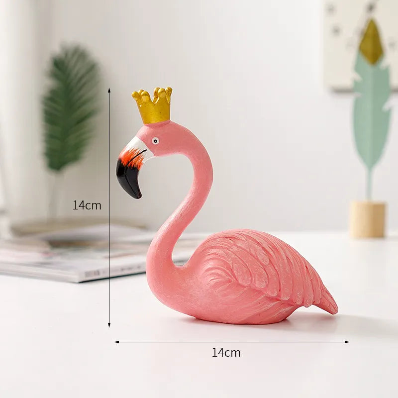 Stylish Pink Flamingo Home Decor Figure
