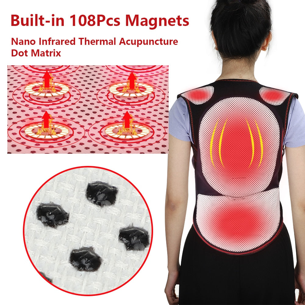 Thermal Magnetic Lower Back Pain Relief Massager