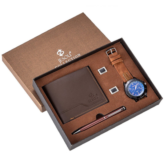 Stylish Men's Leather Watch Box Set - Befez