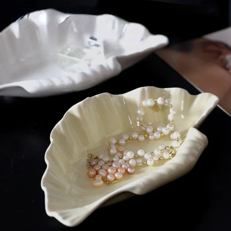 White Porcelain Seashell Dish