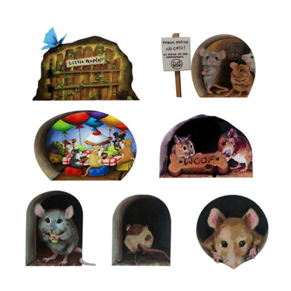 Funny Mouse Hole Wall Decals