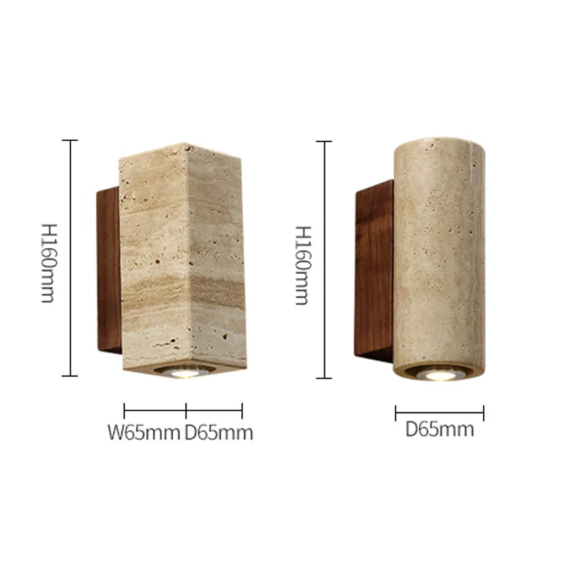 Natural Stone LED Wall Light Fixture