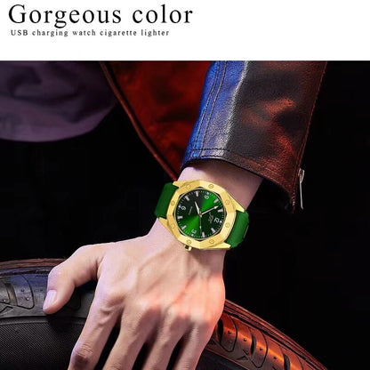 Stylish USB Rechargeable Electronic Lighter Watch