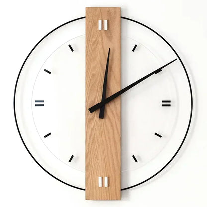 Quiet Wooden Wall Clock with Smooth Mechanism
