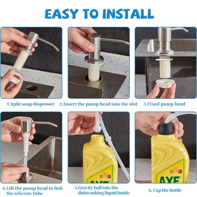 Easy Install Sink Soap Dispenser Kit