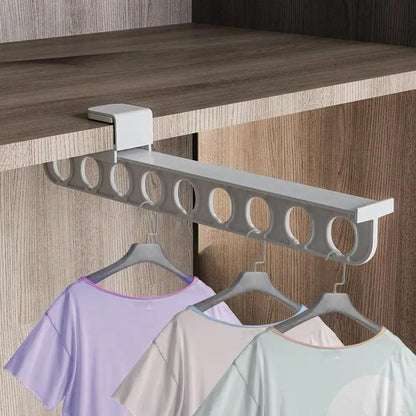 Space Saving Adjustable Closet Hanger Organizer Rail