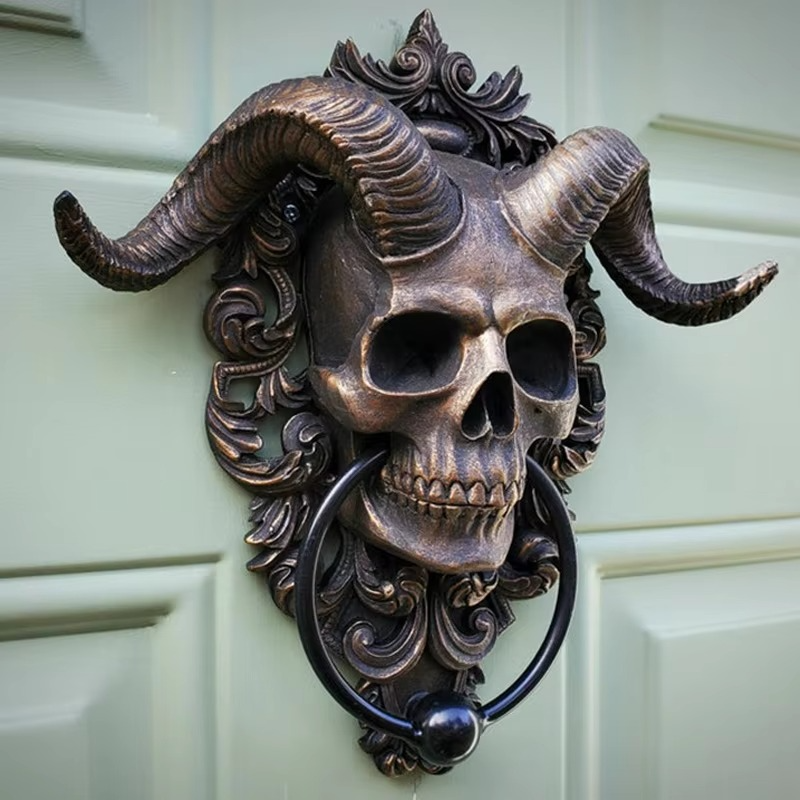 Dark Skull Door Knocker Decoration - Befez