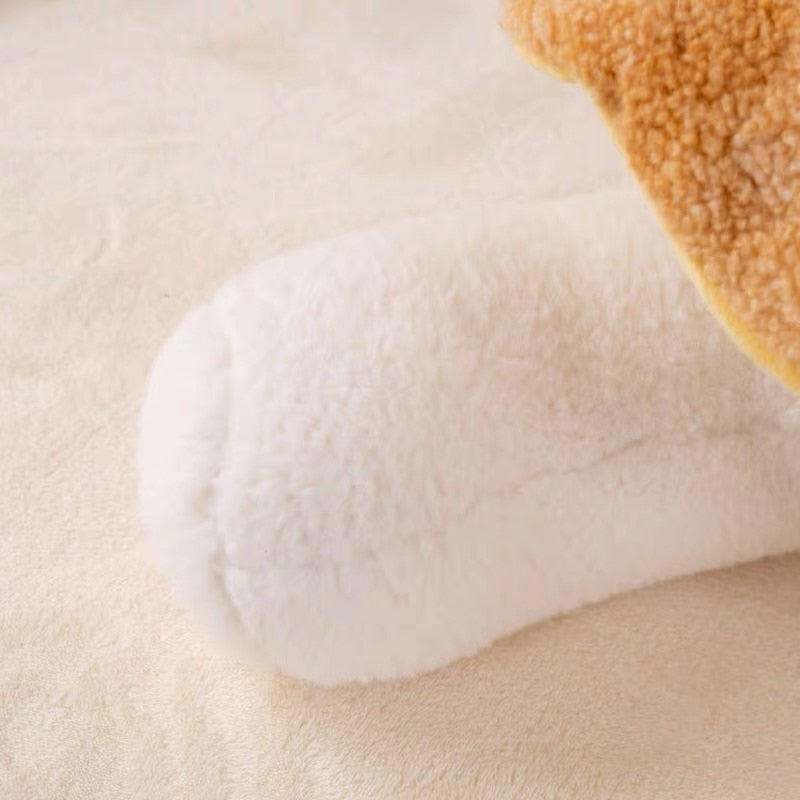 Soft Faux Fur Mushroom Pillow