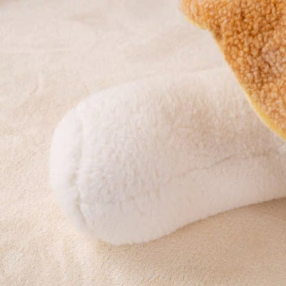 Soft Faux Fur Mushroom Pillow