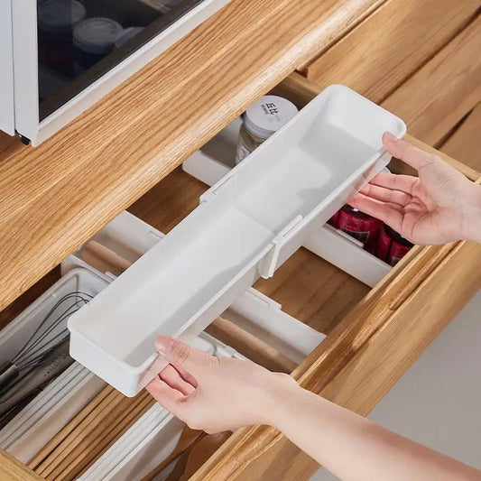 Collapsible Kitchen Utensil Tray Organizer White - Befez