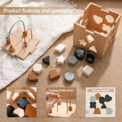 Educational Wooden Shape Sorting Toy Block