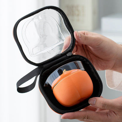 Small Ceramic Pumpkin Tea Pot Set