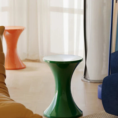 Stylish Modern Plastic End Table with Wide Base