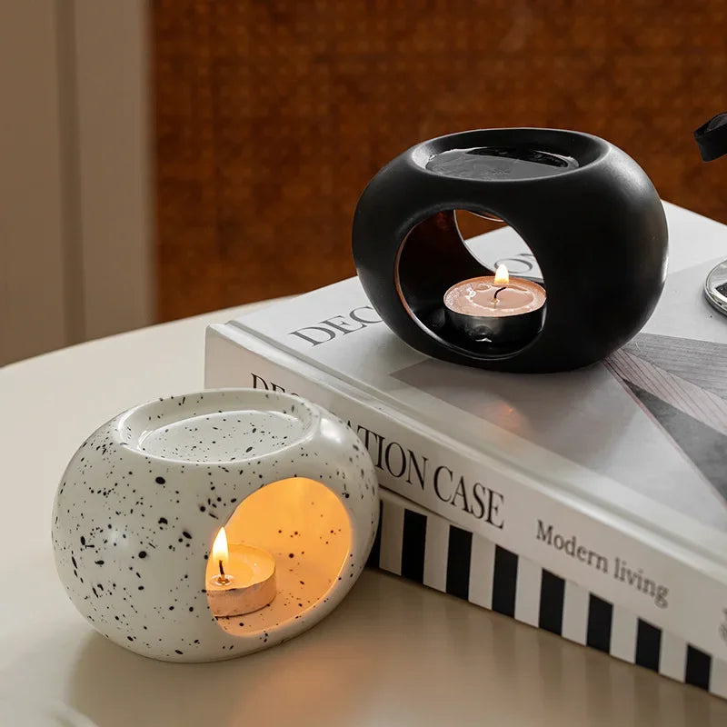 Aroma Essential Oil Black Ceramic Diffuser