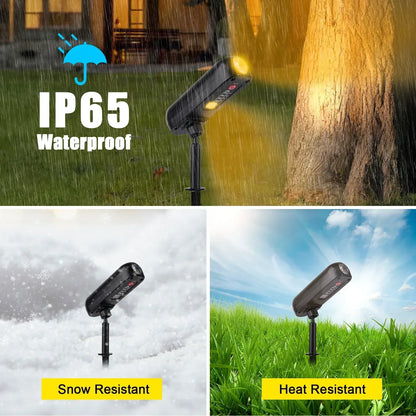 Solar Powered Garden LED Spotlight Waterproof Outdoor Light