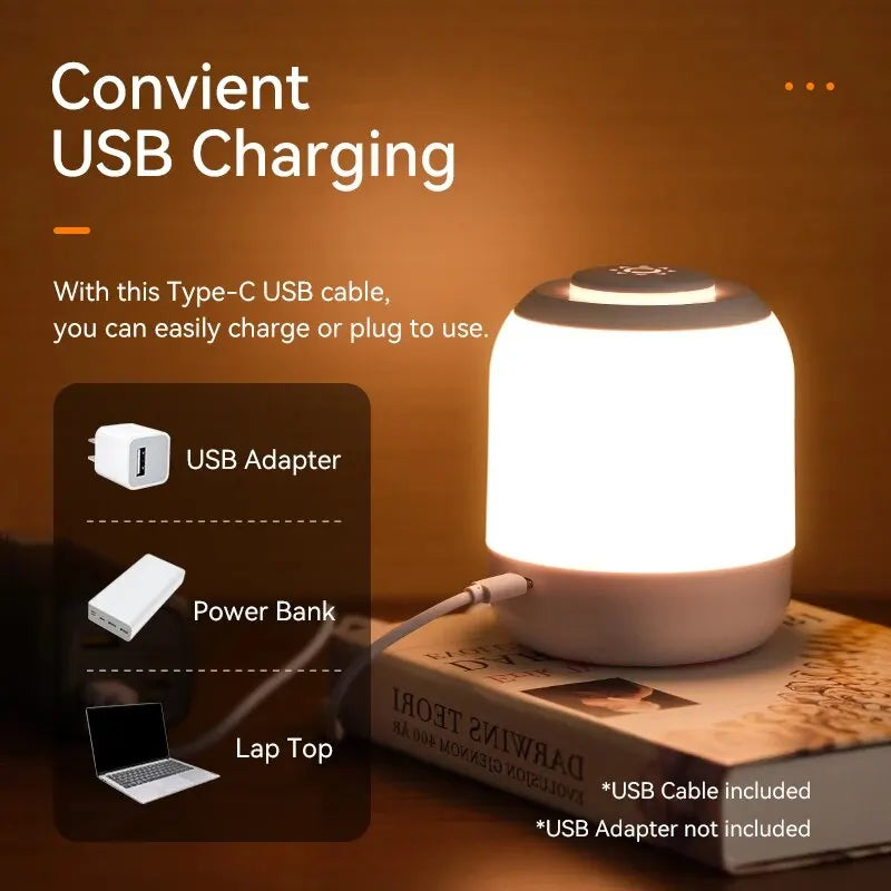 Compact Dimmable LED Table Lamp with Touch Control