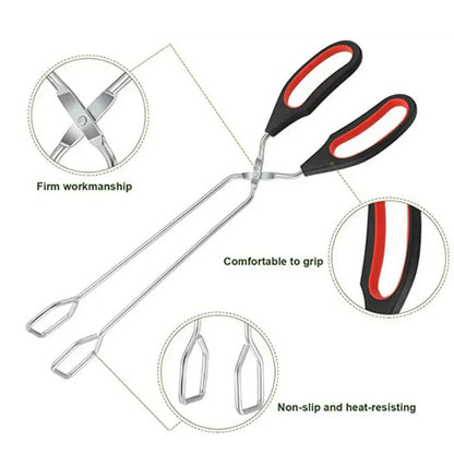 Premium BBQ Tongs with Heat Resistant Grips