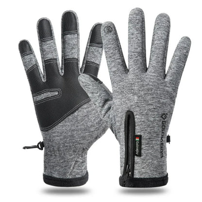 Warm Waterproof Motorcycle Gloves with Fleece Lining