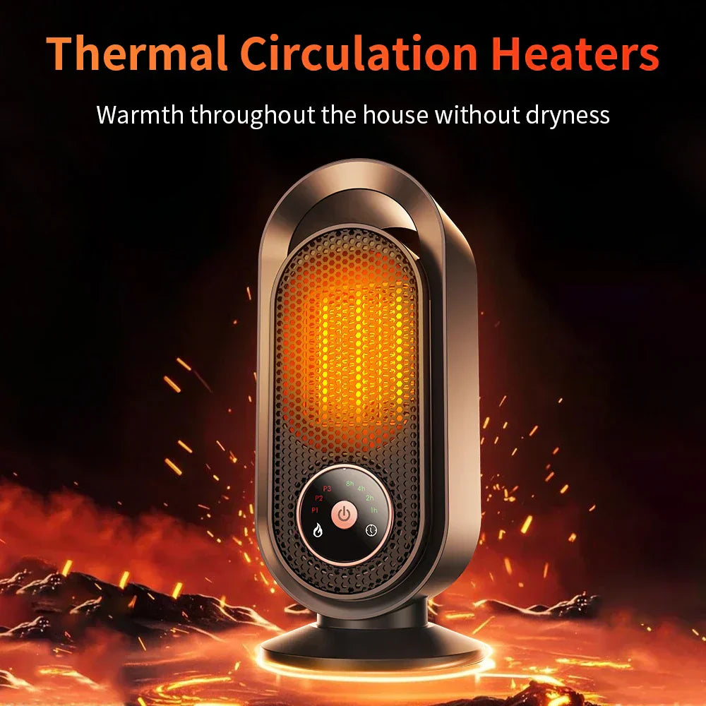 Compact Personal Space Heater 1000W Portable Fan