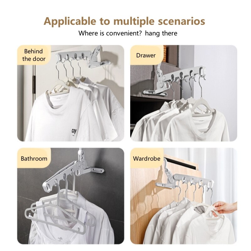 Portable Compact Folding Clothes Rack