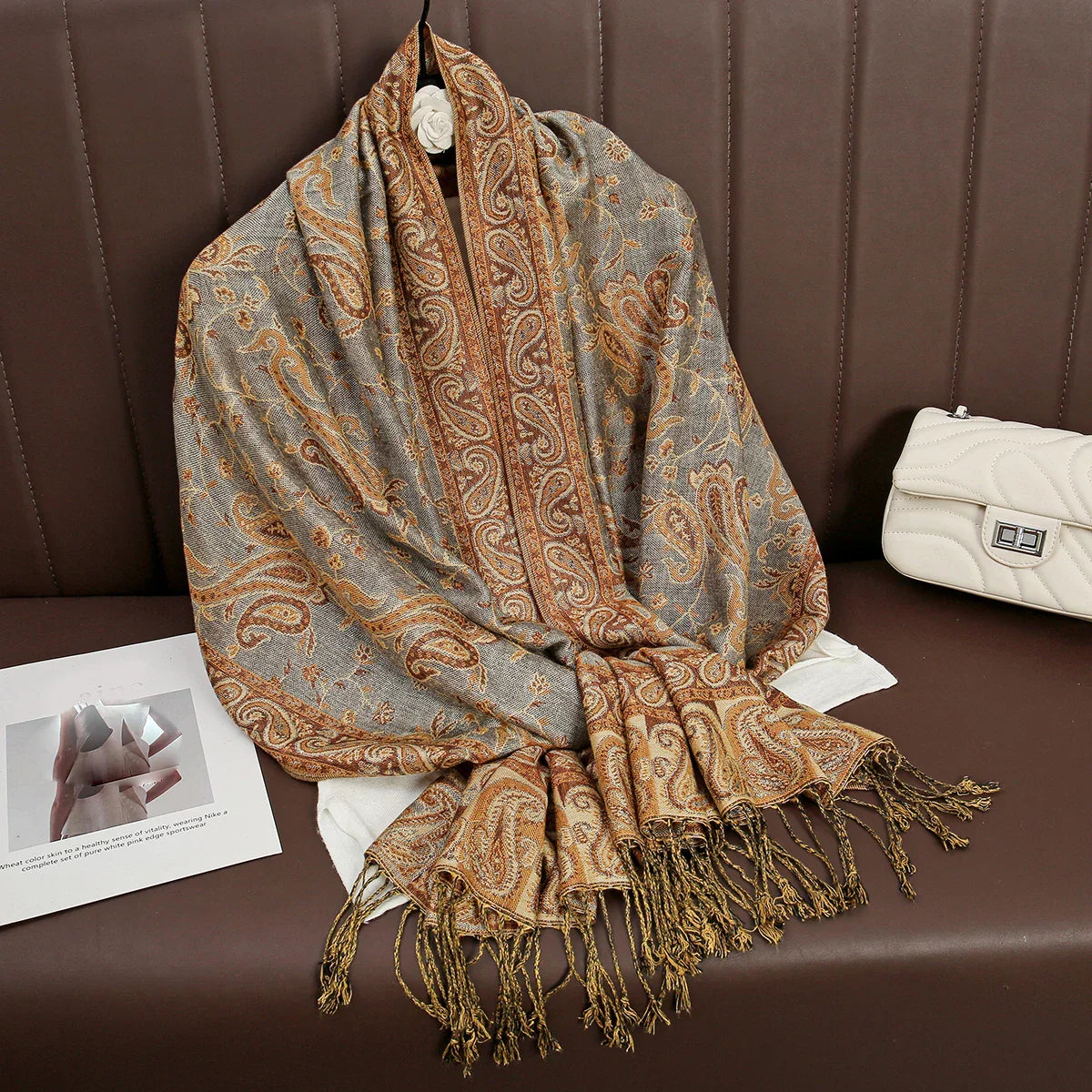 Soft Cashmere Women's Scarf Luxury Warm Print