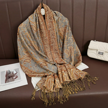 Soft Cashmere Women's Scarf Luxury Warm Print