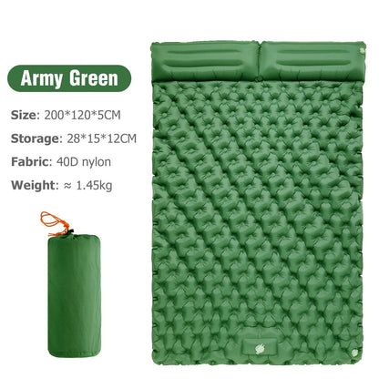 Comfortable Outdoor Inflatable Camping Air Bed with Pillow