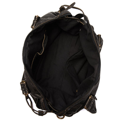 Luxury Black Genuine Leather Tote Bag