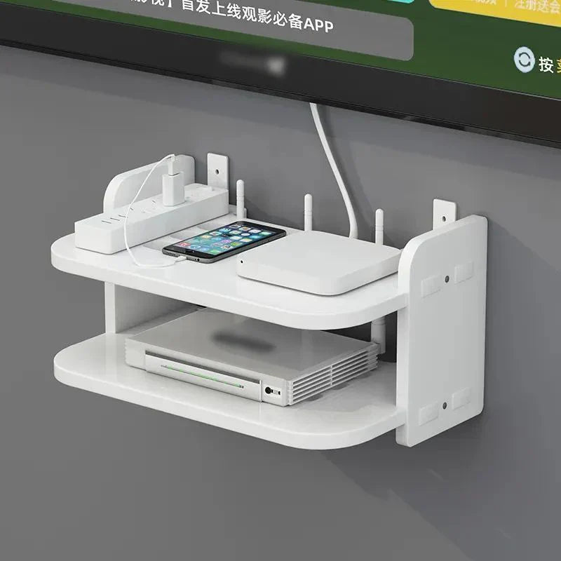 Wall Mount WiFi Router Shelf with Cable Management