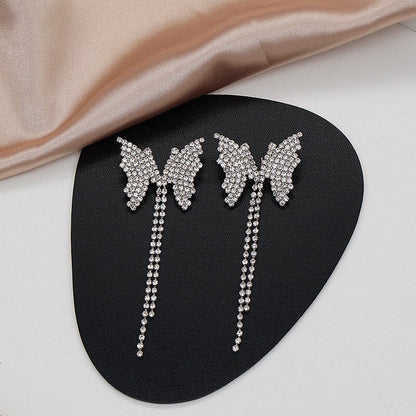 Beautiful Floral Drop Chain Earrings
