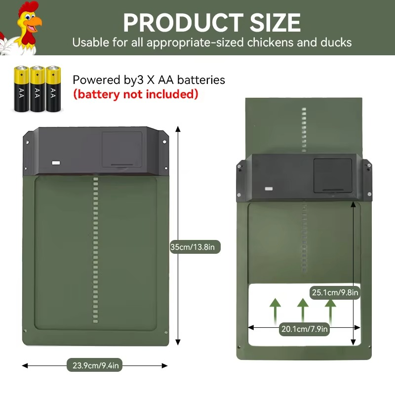 Automatic Chicken Coop Door Opener with Timer and Sensor