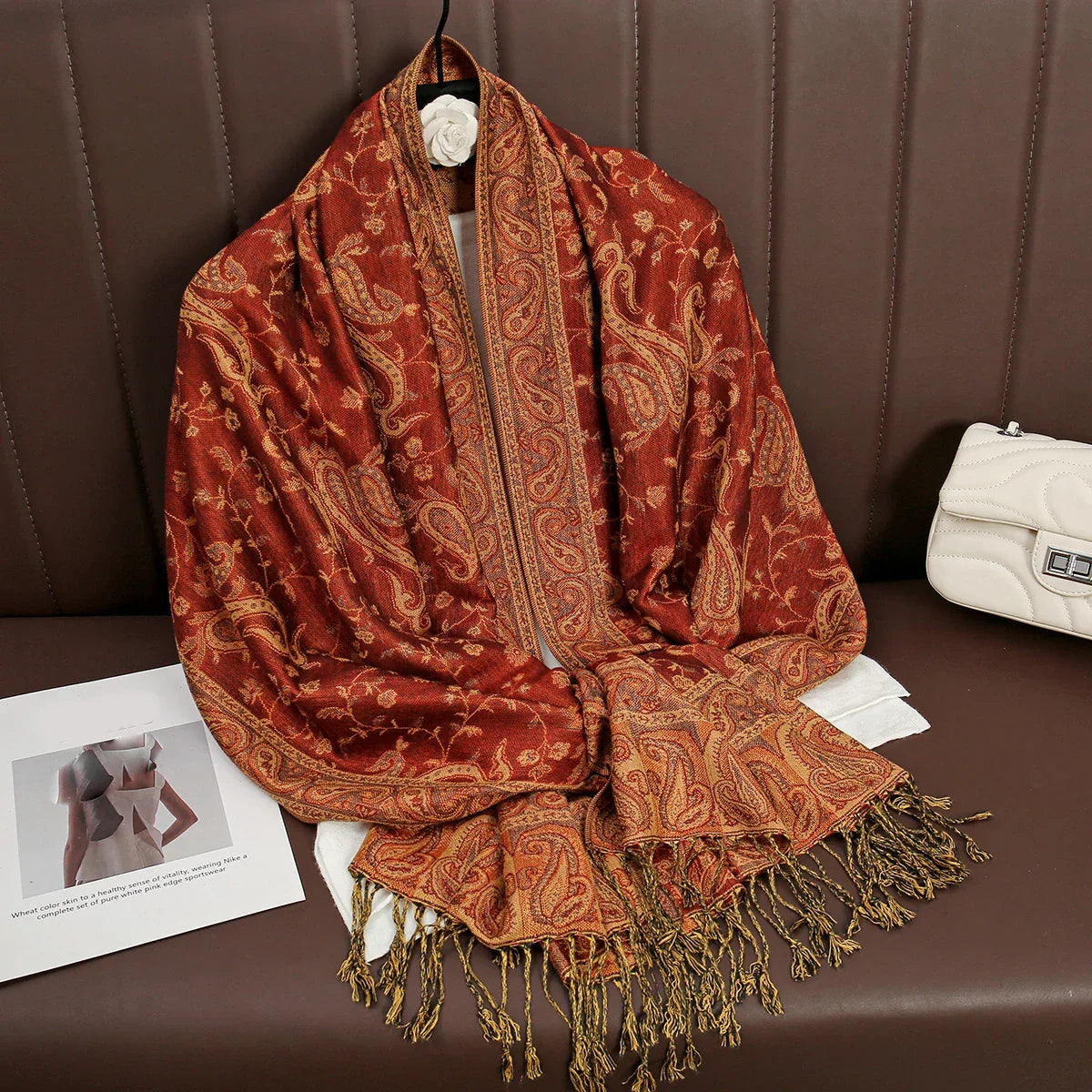 Soft Cashmere Women's Scarf Luxury Warm Print