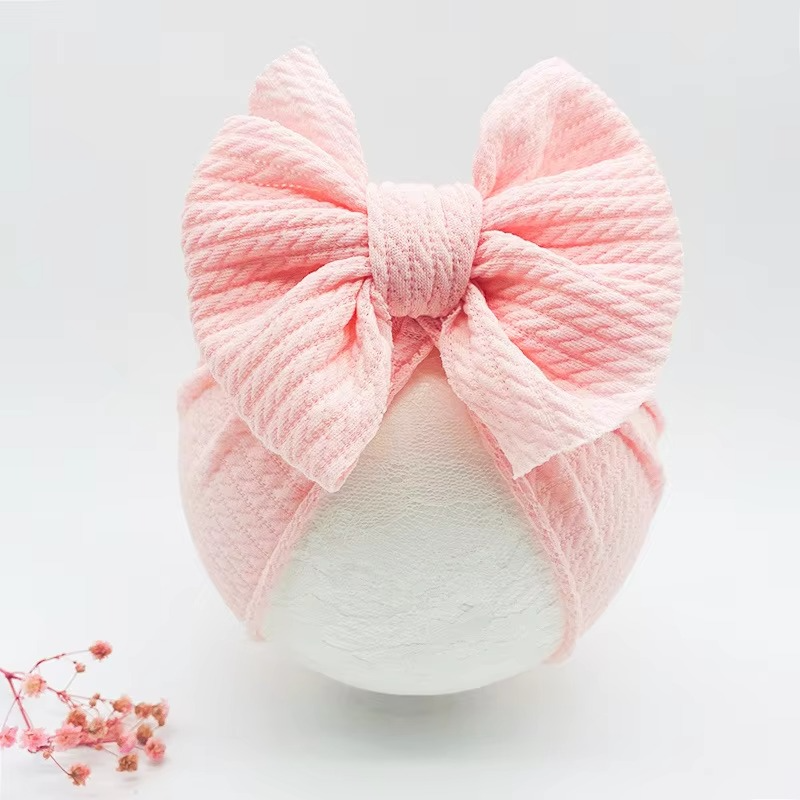 Soft Baby Beanie with Cute Bow Headband