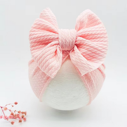 Soft Baby Beanie with Cute Bow Headband