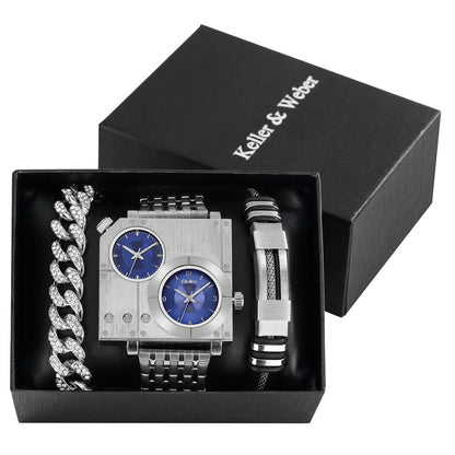 Stylish Quartz Square Watch Box Set