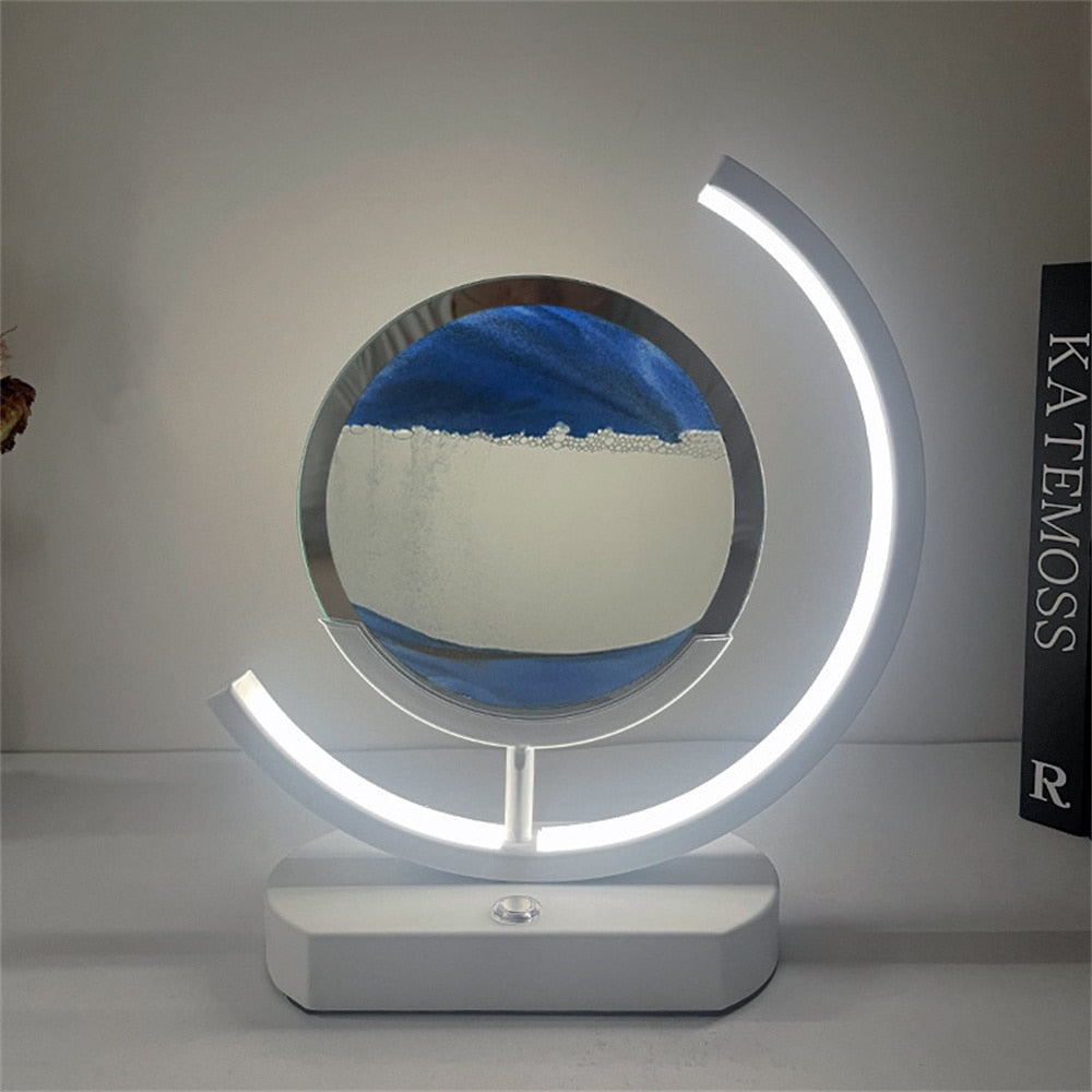 Colorful Dynamic LED Sand Art Desk Lamp