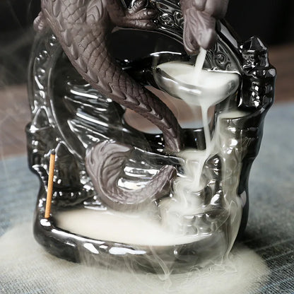 Unique Dragon Ceramic Incense Burner for Home Decor