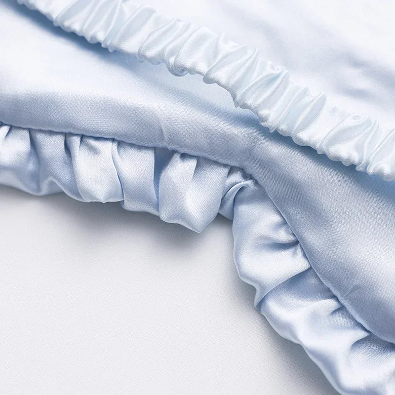 Silky Eye Mask with Ruffles for Sleep