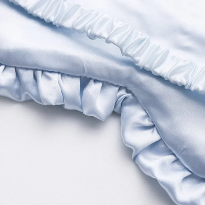 Silky Eye Mask with Ruffles for Sleep