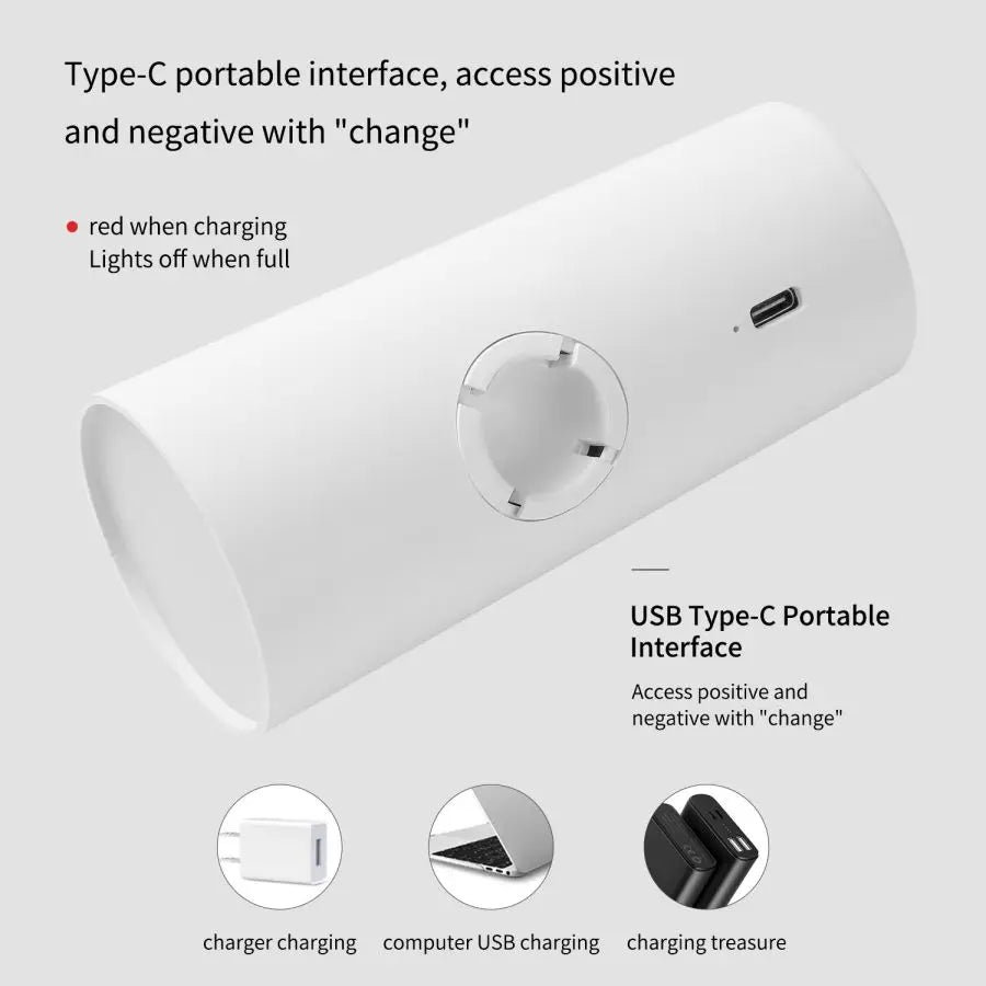 Compact LED Desk Lamp with USB Rechargeable Touch Control