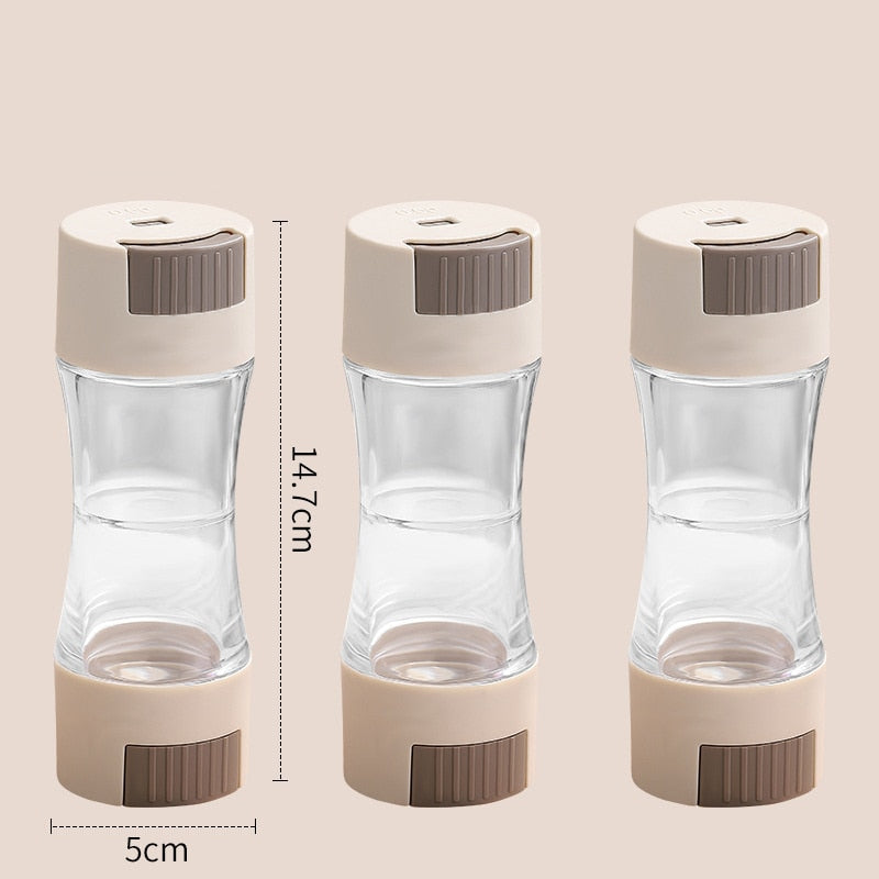 Airtight Spice Container Twin Dispenser