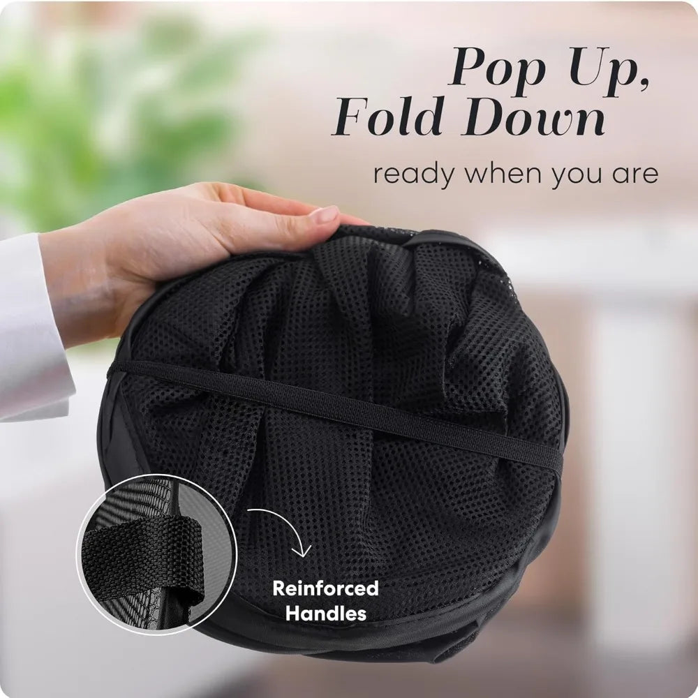 Portable Folding Laundry Hamper with Pocket